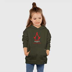 Толстовка детская хлопковая Assassins Creed Shadows - badge, цвет: хаки — фото 2