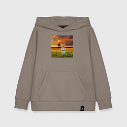 Толстовка детская хлопковая Чисто чилловый парень, цвет: утренний латте