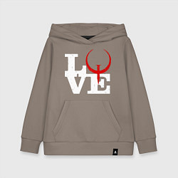 Толстовка детская хлопковая Люблю quake, цвет: утренний латте