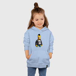 Толстовка детская хлопковая The harsh Homer Simpson - punks not dead, цвет: мягкое небо — фото 2