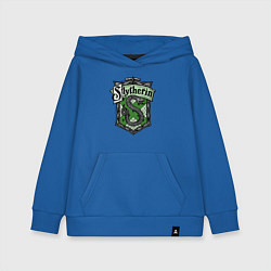 Толстовка детская хлопковая Slytherin emblem, цвет: синий