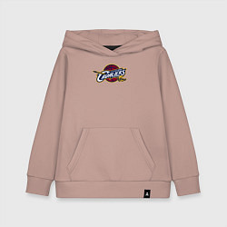 Толстовка детская хлопковая Cleveland Cavaliers, цвет: пыльно-розовый