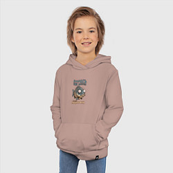 Толстовка детская хлопковая Карась уже сдурел от этой прикормки, цвет: пыльно-розовый — фото 2