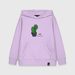 Толстовка детская хлопковая Говорящие кактусы, цвет: лаванда