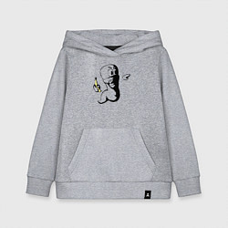 Толстовка детская хлопковая Червяк с бананом, цвет: меланж