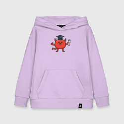 Толстовка детская хлопковая Дьяволёнок выпускник, цвет: лаванда