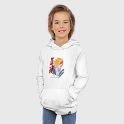 Толстовка детская хлопковая Блич Ичиго Куросаки маска, цвет: белый — фото 2