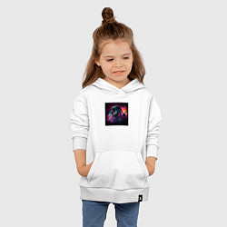 Толстовка детская хлопковая Космический огонь, цвет: белый — фото 2