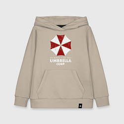 Толстовка детская хлопковая Umbrella corporation logo, цвет: миндальный
