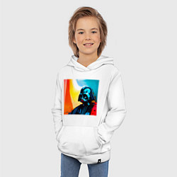 Толстовка детская хлопковая Вейдер акварель, цвет: белый — фото 2