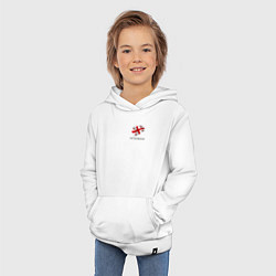 Толстовка детская хлопковая Я Грузин - патриотизм, цвет: белый — фото 2