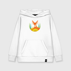 Толстовка детская хлопковая Forest fox, цвет: белый