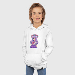 Толстовка детская хлопковая Билли Айлиш аниме стиль, цвет: белый — фото 2