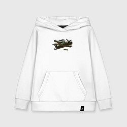 Толстовка детская хлопковая Бомбардиро крокодило, цвет: белый