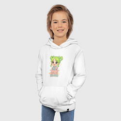 Толстовка детская хлопковая Билли Айлиш в стиле аниме, цвет: белый — фото 2