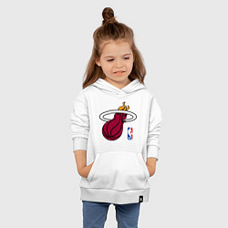 Толстовка детская хлопковая Майами Хит - команда НБА, цвет: белый — фото 2