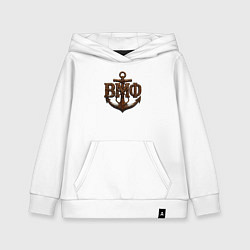 Детская толстовка-худи ВМФ объемные буквы и якорь