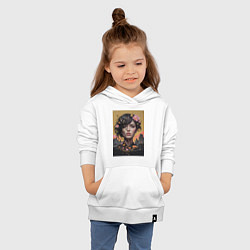 Толстовка детская хлопковая Городская муза, цвет: белый — фото 2