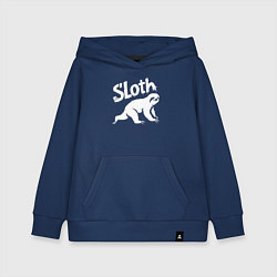 Толстовка детская хлопковая Граффити ленивец, цвет: тёмно-синий