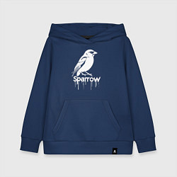 Толстовка детская хлопковая Воробей в стиле граффити, цвет: тёмно-синий