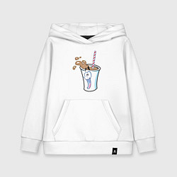 Толстовка детская хлопковая Весёлый напиток, цвет: белый