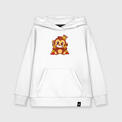 Толстовка детская хлопковая Король обезьян, цвет: белый