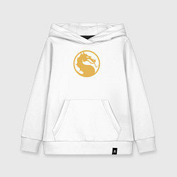 Толстовка детская хлопковая Mortal kombat dragon, цвет: белый
