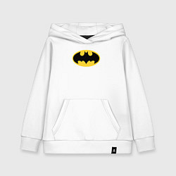 Толстовка детская хлопковая Batman classic, цвет: белый