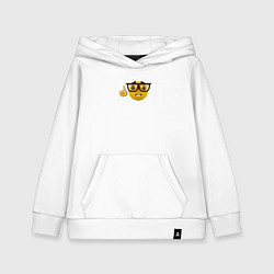 Толстовка детская хлопковая Смайл-ботан, цвет: белый