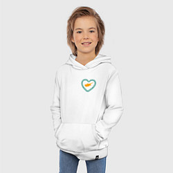 Толстовка детская хлопковая Кипр в сердечке, цвет: белый — фото 2