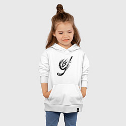 Толстовка детская хлопковая Динамичная клюшка, цвет: белый — фото 2