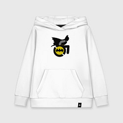 Толстовка детская хлопковая Batman race, цвет: белый