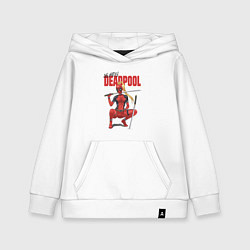 Толстовка детская хлопковая Lady Deadpool, цвет: белый