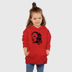 Толстовка детская хлопковая Ленин: музыка СССР, цвет: красный — фото 2