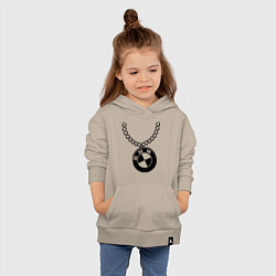 Толстовка детская хлопковая БМВ медальон, цвет: миндальный — фото 2