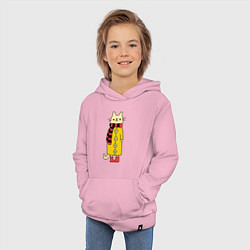 Толстовка детская хлопковая Киса в пальто, цвет: светло-розовый — фото 2