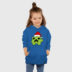 Толстовка детская хлопковая Minecraft: New Year, цвет: синий — фото 2