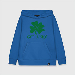 Толстовка детская хлопковая Get lucky, цвет: синий