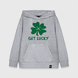 Толстовка детская хлопковая Get lucky, цвет: меланж