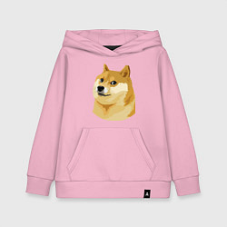 Толстовка детская хлопковая Doge, цвет: светло-розовый