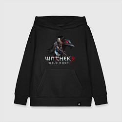 Толстовка детская хлопковая The Witcher 3, цвет: черный