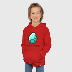 Толстовка детская хлопковая Minecraft Diamond, цвет: красный — фото 2