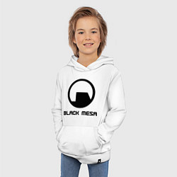Толстовка детская хлопковая Black Mesa: Logo цвета белый — фото 2