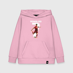 Толстовка детская хлопковая Ronaldo 07, цвет: светло-розовый
