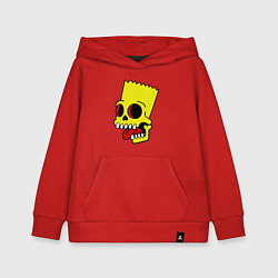Толстовка детская хлопковая Bart Skull, цвет: красный