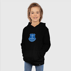 Толстовка детская хлопковая Эвертон logo - nil satis nisi optimum, цвет: черный — фото 2