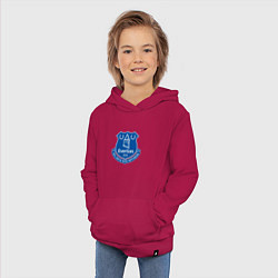 Толстовка детская хлопковая Эвертон logo - nil satis nisi optimum, цвет: маджента — фото 2