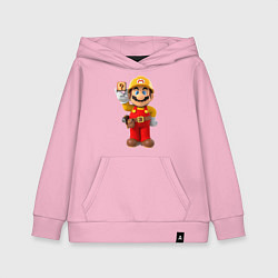 Толстовка детская хлопковая Super Mario, цвет: светло-розовый