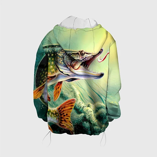 Детская куртка Лучший щучий рыбак / 3D-Белый – фото 2