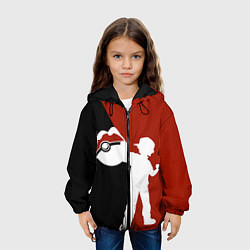 Куртка с капюшоном детская Ash Pokeball, цвет: 3D-черный — фото 2